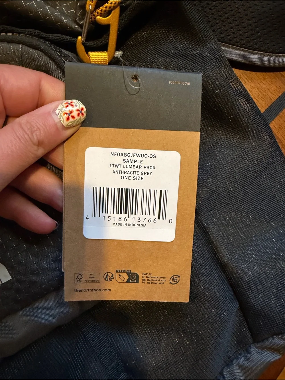 NWT The North Face Black & Gray Backpack and Lumbar Pack with Yellow Accents